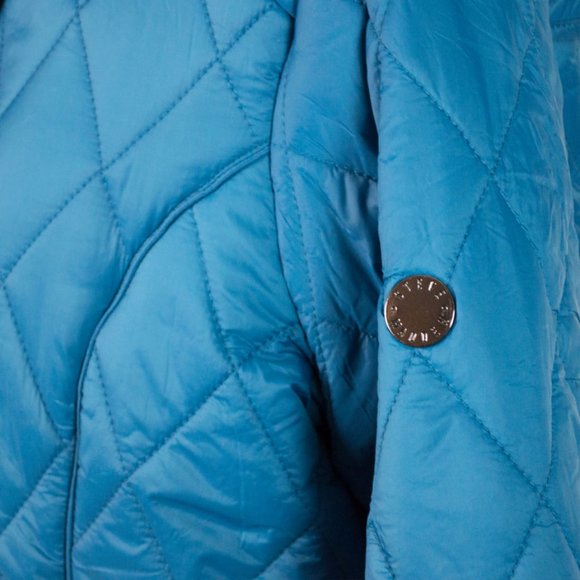 Steve Madden Teal Sherpa Trim Quilted Anorak Coat XL - Picture 7 of 16